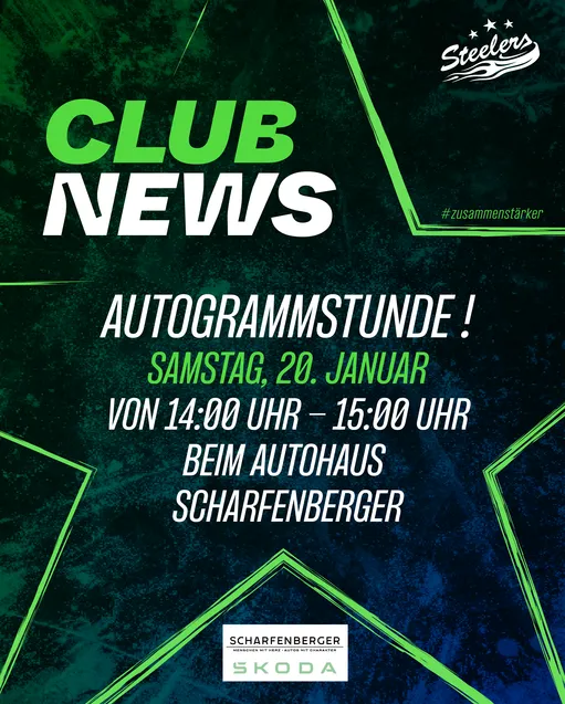 Autogrammstunde bei unserem Partner Autohaus Scharfenberger