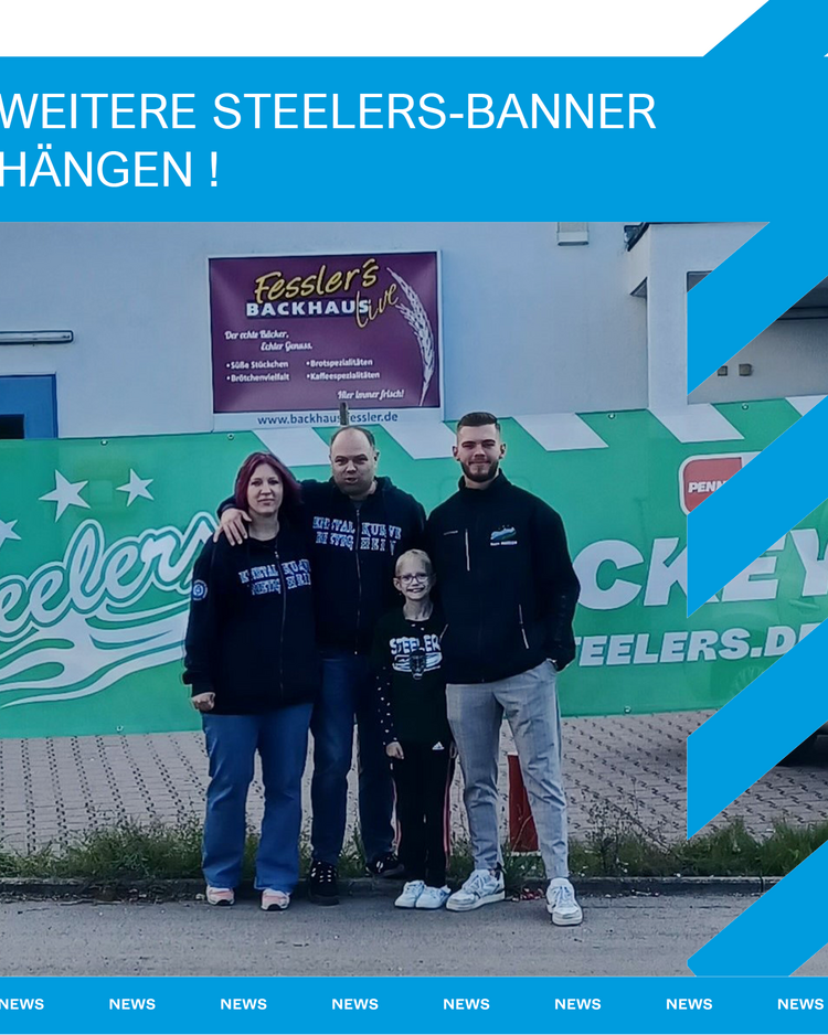 Weitere Steelers-Banner hängen