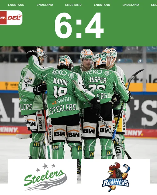 Tolle Reaktion der Steelers - 6:4-Heimsieg gegen Iserlohn