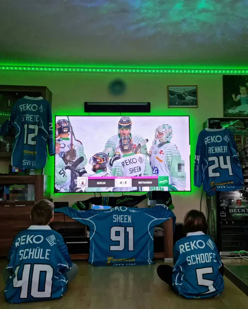 Grüne Atmosphäre vorm TV