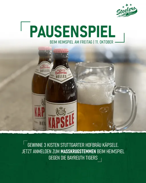 Maßkrugstemmen in der Drittelpause