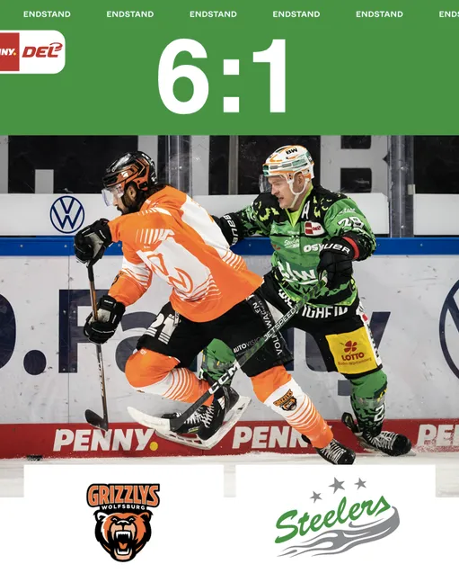 Nichts zu holen in Wolfsburg – Steelers unterliegen mit 1:6