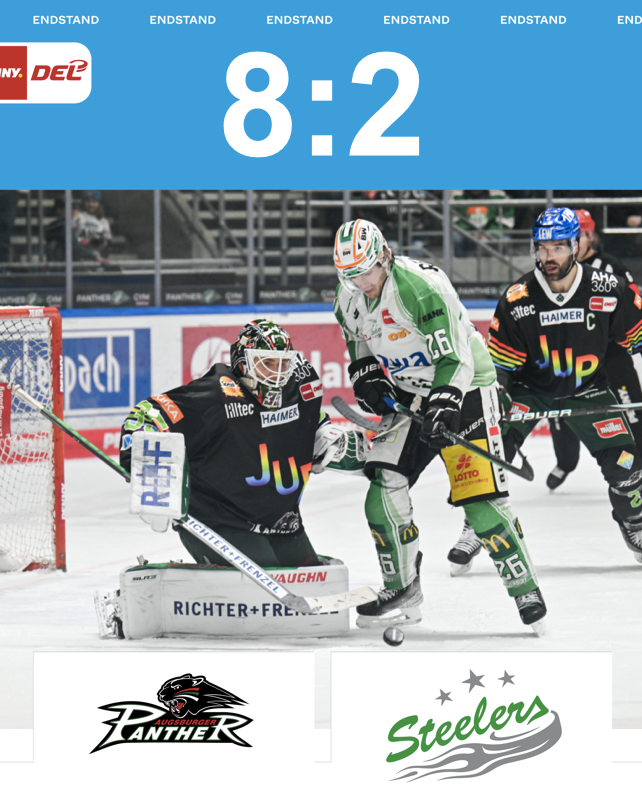 Steelers unterliegen in Augsburg mit 2:8