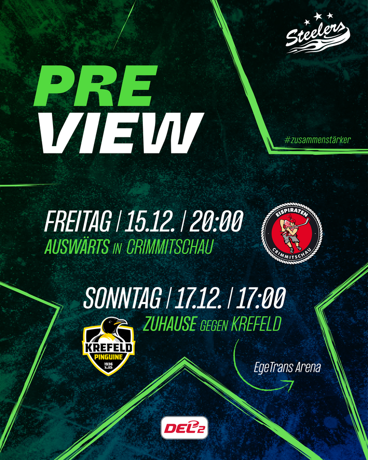 Back to Back in Crimmitschau – am Sonntag kommt Krefeld