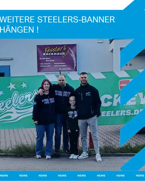 Weitere Steelers-Banner hängen