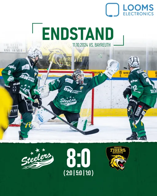 Effiziente Steelers schießen Bayreuth aus der Halle